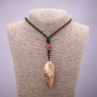 Wisiorek z naturalnego kamienia – jasper pejzażowy 20×50 mm (+-) na sznurku, długość 70 cm