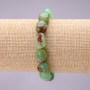 Bransoletka z naturalnego chryzoprazu – galety, średnica 11×16 mm, na elastycznej gumce, obwód 18 cm