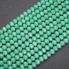 Koraliki z czeskiego kryształu, matowe zielone groszki w kształcie rondeli, średnica 8×6 mm, na nici o długości 38 cm