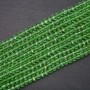 Koraliki czeskiego kryształu, przejrzyste w zieleni sałatkowej „rondele”, średnica 6x4,5 mm, na nić o długości około 38 cm