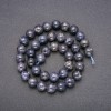 Koraliki z naturalnego kamienia iolit, gładkie kuleczki, średnica 10 mm (+/-), długość 38 cm
