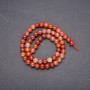 Koraliki z naturalnego kamienia – czerwony kwarc rutylowy, gładka kulka, średnica 6 mm (±), długość 38 cm
