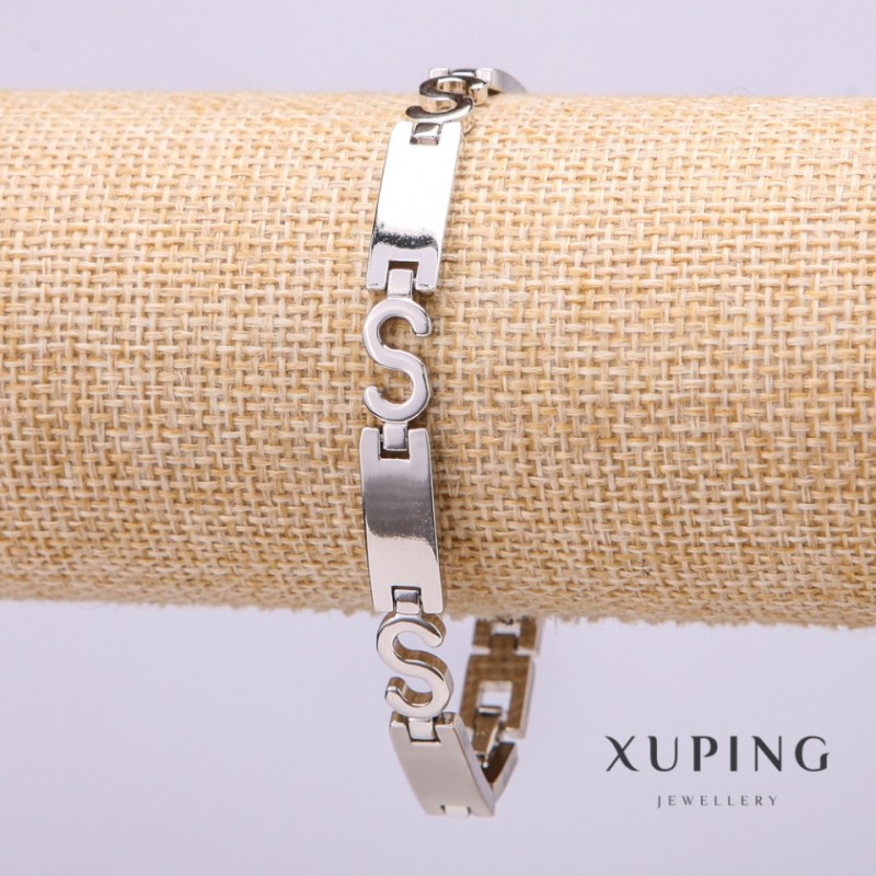 Bransoletka Xuping, grubość 7 mm, długość 19 cm, rodowana
