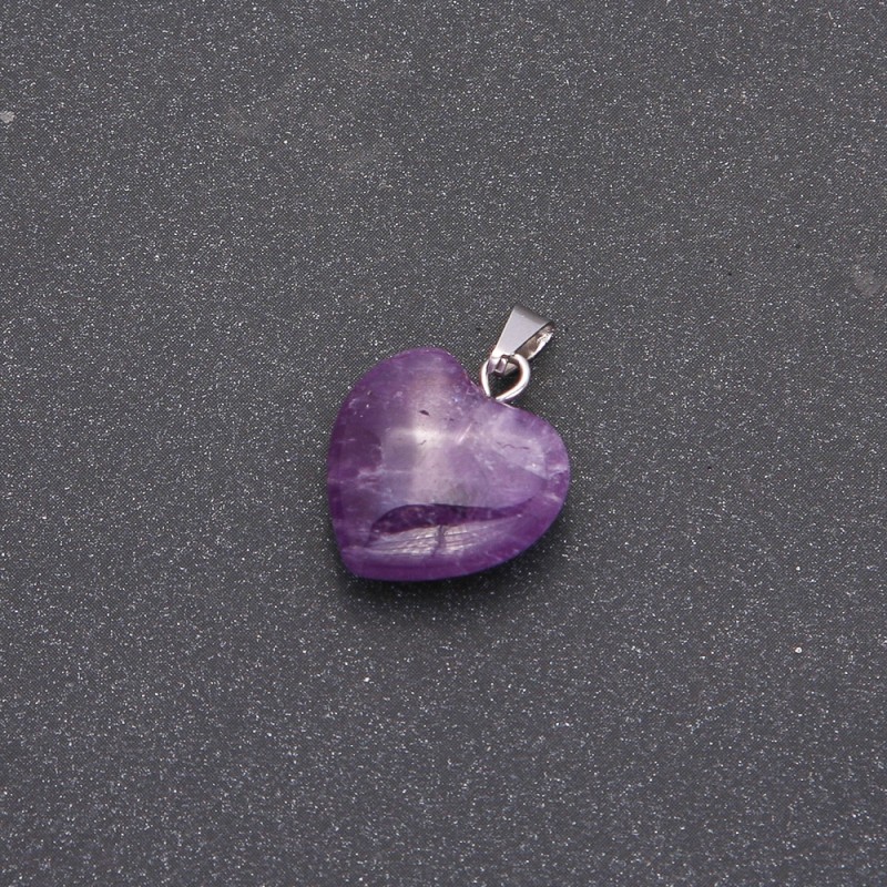 Wisiorek 'Serce' z ametystu 14×14×23 mm