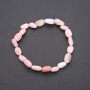 Bransoletka z naturalnego kamienia – różowy opal na elastycznej gumce, fasetowane koraliki, średnica 7×10 mm (±), obwód 18 cm