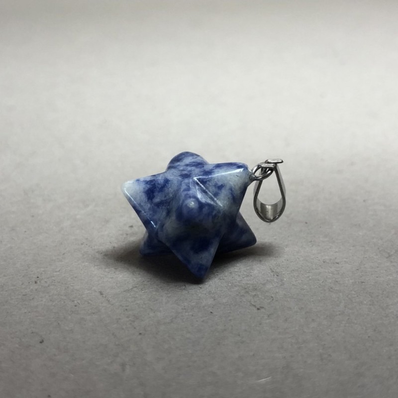 Wisiorek Merkaba z sodalitu 10×10 mm