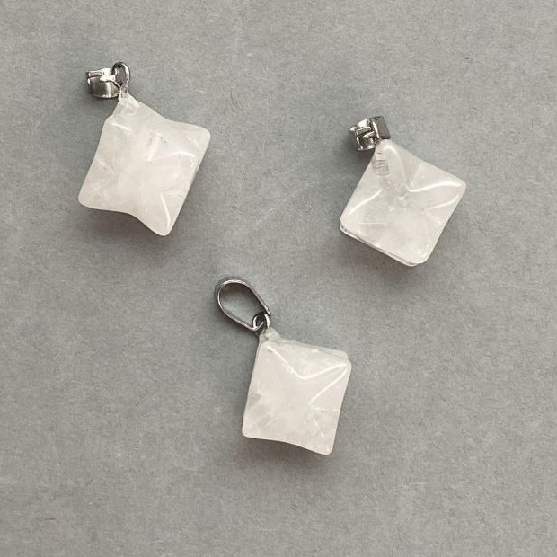 Wisiorek Merkaba z górskiego kryształu 10×10 mm