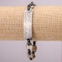Bransoleta metalowa ze stali nierdzewnej na zapięciu, grubość 12 mm, długość 21 cm, kolor metalu: srebrny