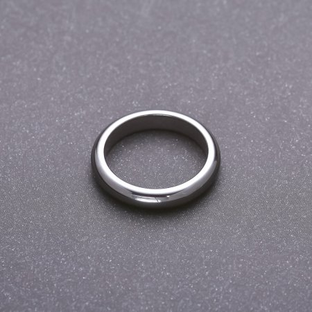 Pierścionek z hematytu, gładki, grubość 4 mm, rozmiary 17, 18, 19, 20, 21, 22