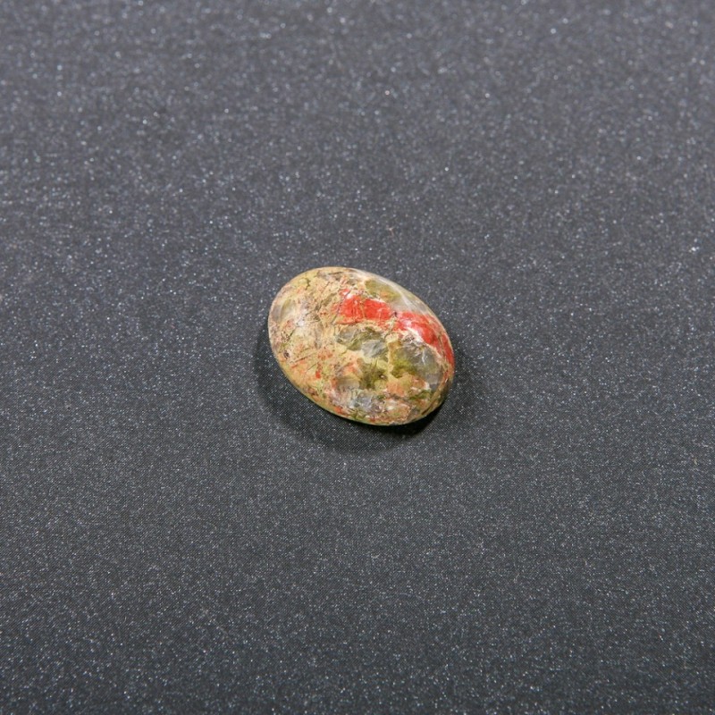 Kaboszon z kamienia jaspis heliotropowy 20×15 mm