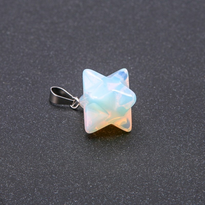 Wisiorek Merkaba z kamieniem księżycowym 10×10 mm