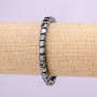 Bransoletka na elastycznej gumce z hematytu w formie kostek, średnica 6×6 mm, długość 18 cm