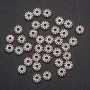 Okucia biżuteryjne – koralik-wstawka, kolor metalu srebrny, średnica 2,5×8 mm (±), opakowanie: 20 g, 35 szt. (±)