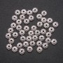Wstawka-koralik w kolorze metalu srebrnym, średnica 2,5×7 mm, opakowanie 20 g, 45 szt.