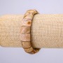 Bransoletka na gumce z jaspisem pejzażowym, średnica 15×12 mm, obwód 18 cm