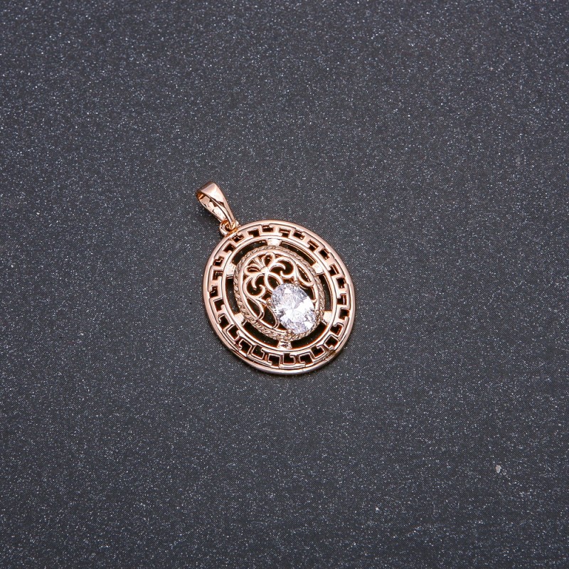 Wisiorek Xuping z pozłaceniem 18k i białym kamieniem, 30×24×19 mm