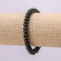 Bransoletka z czarnego agatu, naturalny kamień, gładkie rondelki, średnica 8×5 mm, długość 18 cm, elastyczna