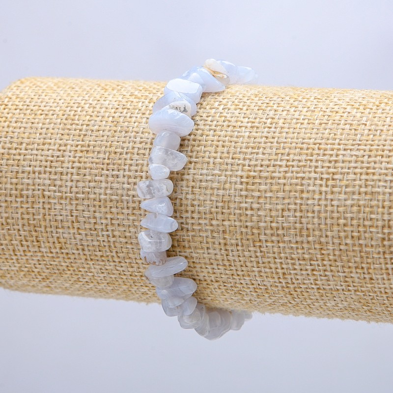 Bransoletka z naturalnego agatu, drobiny 6 mm, obwód 18 cm