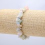 Bransoletka na gumce z naturalnego morganitu, kryształki 8 mm +/-, obwód 18 cm