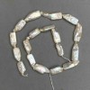 Nitka barokowych pereł, średnica 17×10 mm, długość 41 cm +/- z odcieniem benzynowym