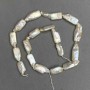 Nitka barokowych pereł, średnica 17×10 mm, długość 41 cm +/- z odcieniem benzynowym
