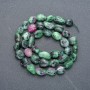 Koraliki na nitce z naturalnego kamienia zozyt, fasetowane, średnica 10x8 mm, długość 41 cm +