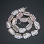 Nici z naturalnych barokowych pereł, średnica 22×14 mm, długość 40 cm +/- z benzynowym połyskiem