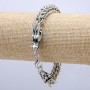Bransoletka łańcuszkowa «Głowa Smoka» srebrzysty metal 10×32 mm, grubość 8 mm, długość 20 cm +