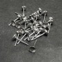 Podstawy do kolczyków sztyftowych, metal srebrzysty, średnica 4 mm, długość 14 mm, 30 szt. +