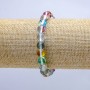 Bransoletka ze szkła opalowego kameleon na gumce elastycznej, gładka kulka, średnica 8 mm, długość 18 cm
