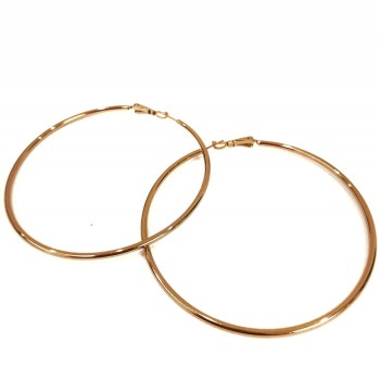 Kolczyki Xuping w kształcie kółek, pozłacane 18K, grubość 2 mm ±, średnica 70 mm ±