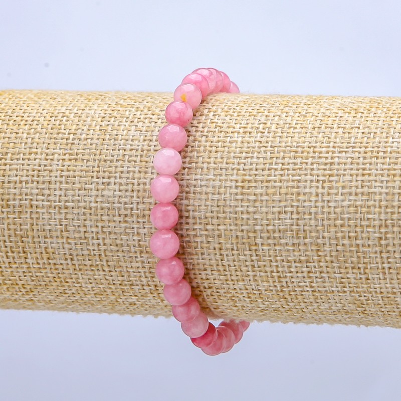 Bransoletka na elastycznej gumce z turmalinem (sztuczny) gładkie kuleczki, średnica 6 mm, długość 18 cm