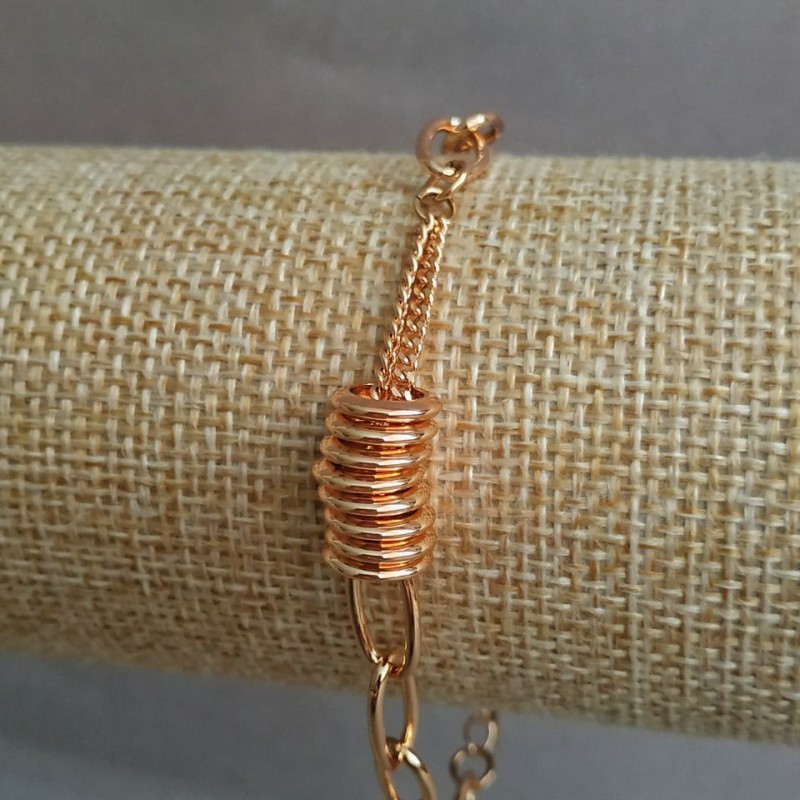 Bransoletka Xuping Pozłocenie 18K, długość 18-20 cm, grubość 7 mm+