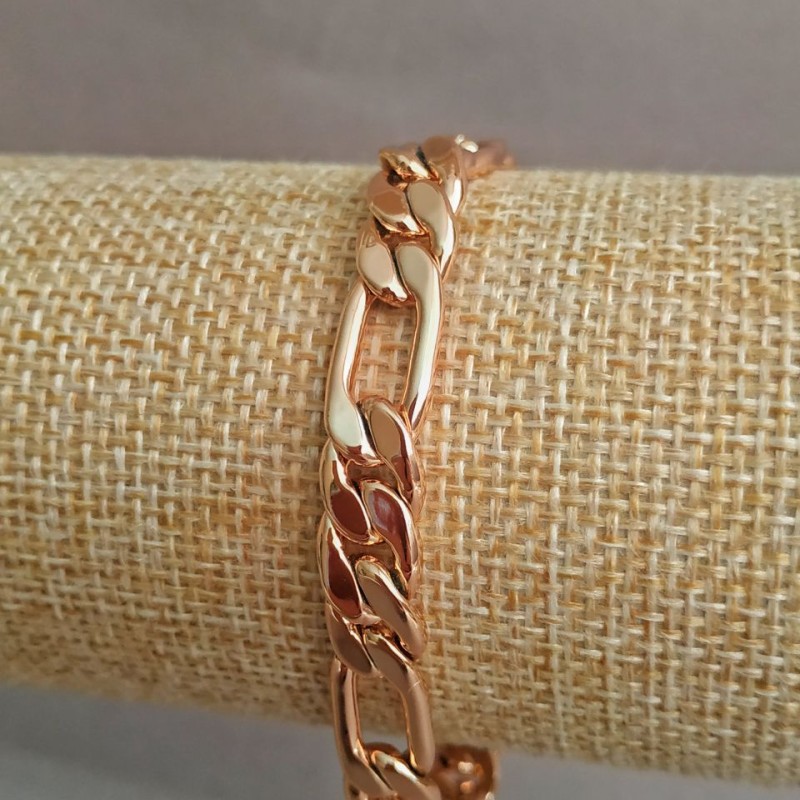 Bransoletka Xuping pozłacana 18K, długość 19 cm, grubość 8 mm
