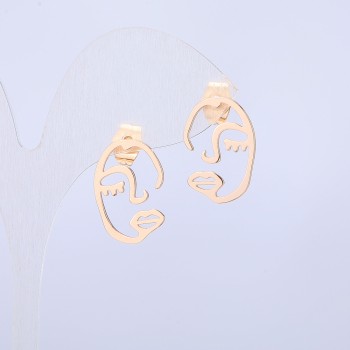 Kolczyki Xuping Pozłacane 18K Twarz 20×13 mm