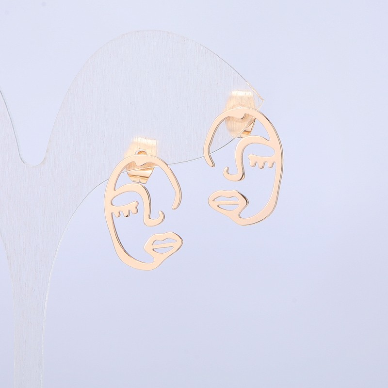 Kolczyki Xuping Pozłacane 18K Twarz 20×13 mm