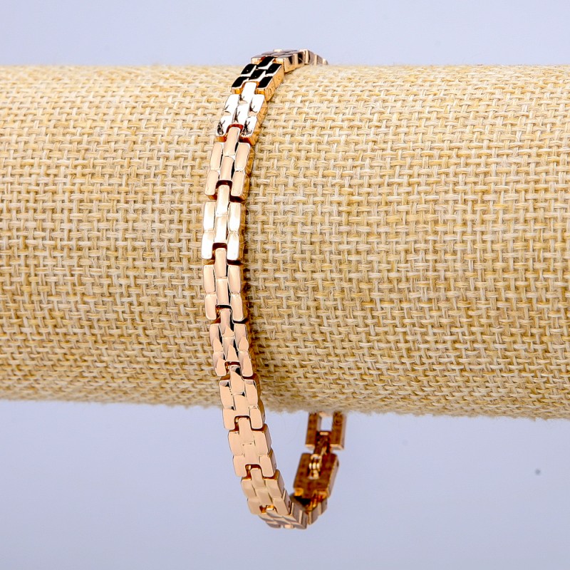 Bransoletka Xuping pozłacana 18K, grubość 6 mm, długość 20 cm