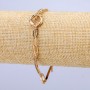 Bransoletka Xuping pozłacana 18K, grubość 4 mm, długość 17–20 cm