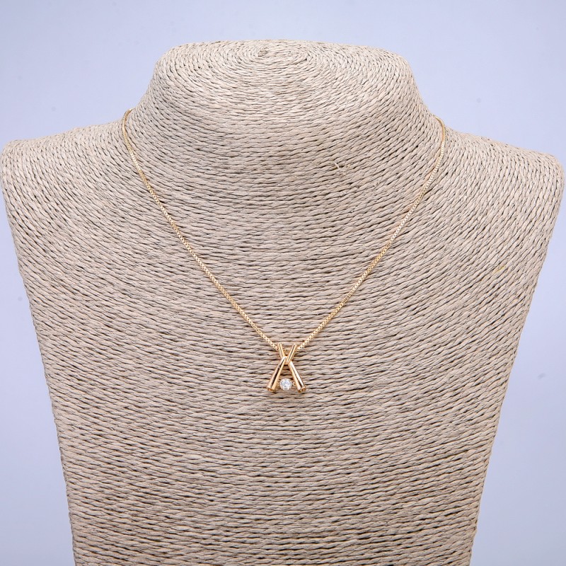 Łańcuszek Xuping z pozłotą 18K z zawieszką, grubość 1,2 mm, długość 44 cm