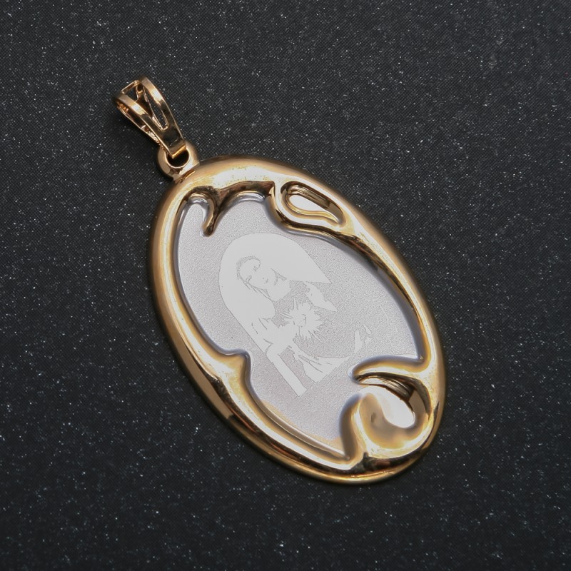 Wisiorek Xuping Pozłacany 18K Ikona, średnica 38×19 mm +