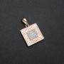 Wisiorek Xuping pozłacany 18K z białymi kryształami, średnica 23×15 mm +