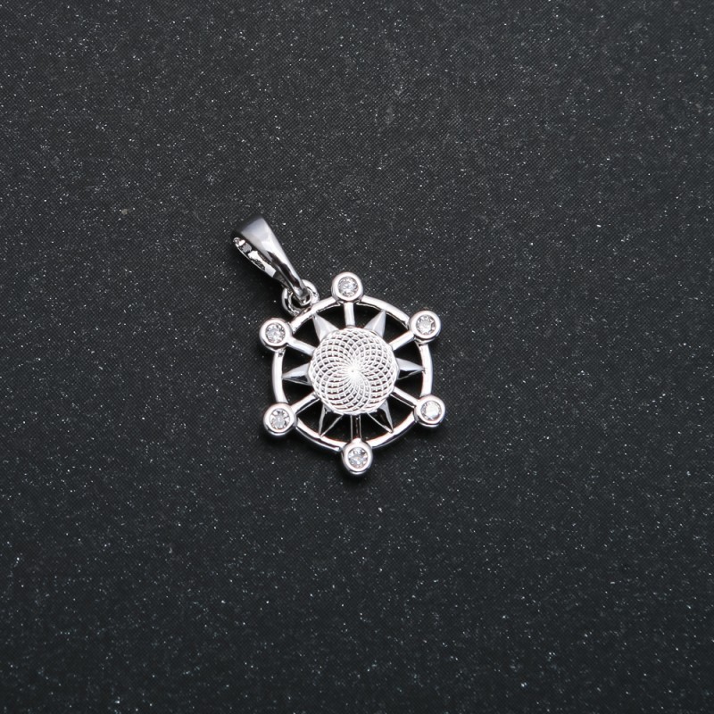 Wisiorek Xuping rodowany z białymi cyrkoniami, średnica 19×14 mm +