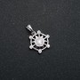 Wisiorek Xuping rodowany z białymi cyrkoniami, średnica 19×14 mm +