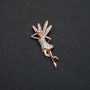 Wisiorek Xuping Pozłacany 18K «Wróżka» z białymi kryształami, średnica 30×14 mm