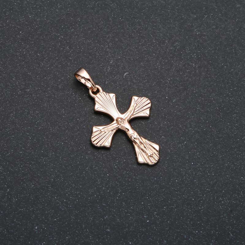 Wisiorek Xuping pozłacany 18K w formie krzyża, średnica 29x18 mm +