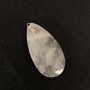 Wisiorek Kropla szlifowana z naturalnego kamienia kryształ górski, średnica 54×25 mm+