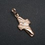 Wisiorek Xuping pozłacany 18K Krzyż z białą cyrkonią, średnica 35×14 mm +