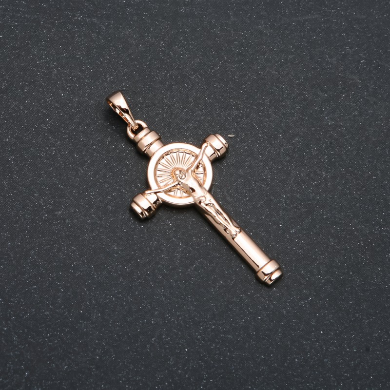 Wisiorek Xuping Pozłacany 18K Krzyż, średnica 38x18 mm +