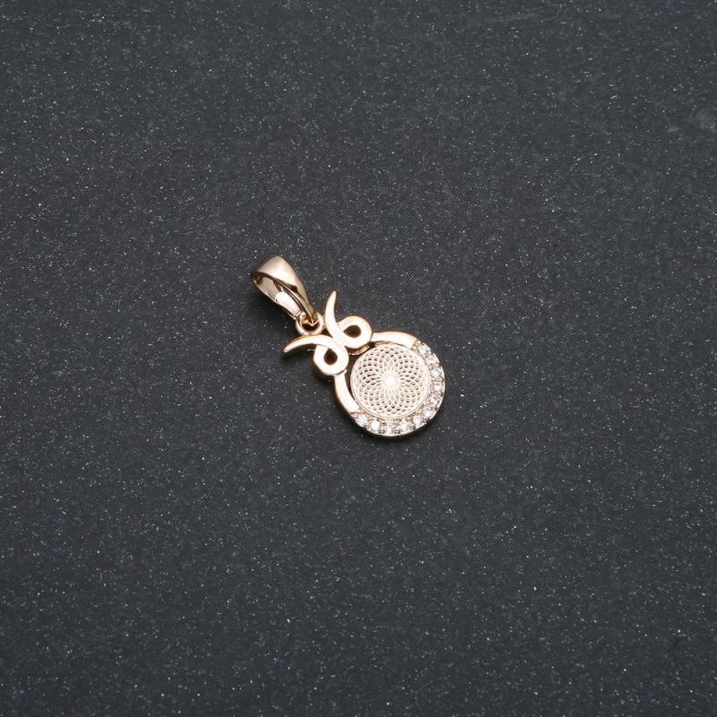 Wisiorek Xuping Pozłocenie 18K z białymi kryształami, średnica 20×9 mm +