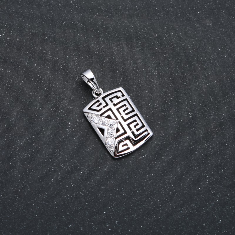 Wisiorek Xuping z powłoką rodową i białymi kryształami, średnica 25x12 mm
